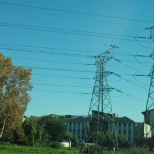 gray transformer tower